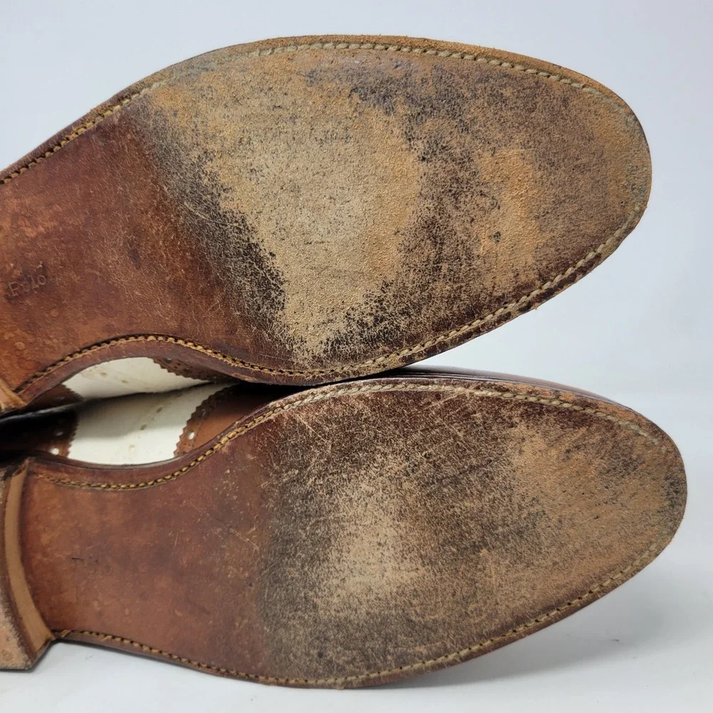 Polo Ralph Lauren Crockett & Jones Men's 11 D Leather Suede Spectator Wingtips